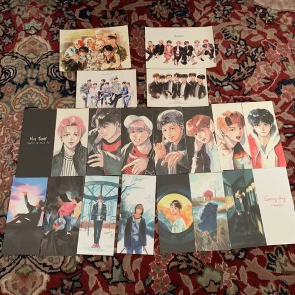 BTS Fan Art Postcard and Print Set